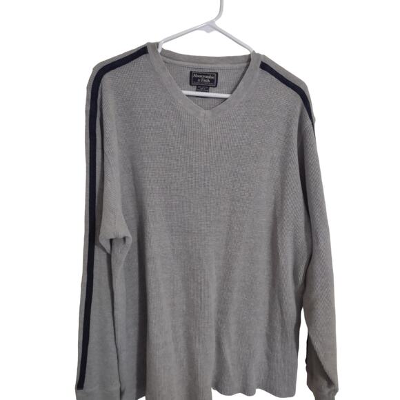 VTG Y2K Abercrombie and Fitch Heavy Henley Long Sleeve Shirt Size XL Preppy - Picture 1 of 5